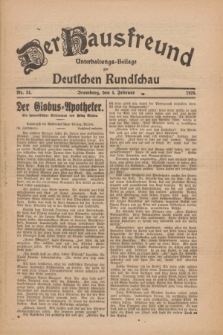 Der Hausfreund : Unterhaltungs-Beilage zur Deutschen Rundschau. 1926, Nr. 24 (4 Februar)