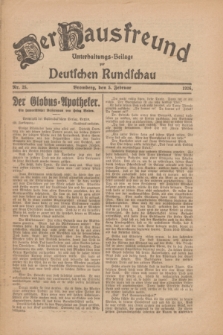Der Hausfreund : Unterhaltungs-Beilage zur Deutschen Rundschau. 1926, Nr. 25 (5 Februar)
