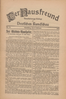 Der Hausfreund : Unterhaltungs-Beilage zur Deutschen Rundschau. 1926, Nr. 26 (6 Februar)