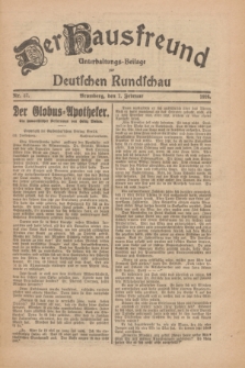 Der Hausfreund : Unterhaltungs-Beilage zur Deutschen Rundschau. 1926, Nr. 27 (7 Februar)