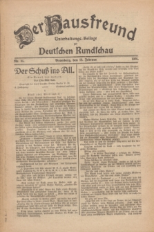 Der Hausfreund : Unterhaltungs-Beilage zur Deutschen Rundschau. 1926, Nr. 35 (18 Februar)