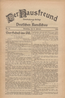 Der Hausfreund : Unterhaltungs-Beilage zur Deutschen Rundschau. 1926, Nr. 40 (25 Februar)