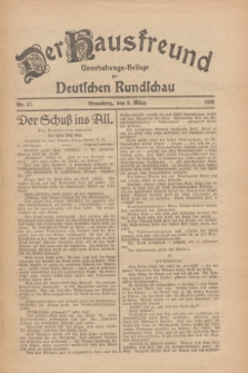 Der Hausfreund : Unterhaltungs-Beilage zur Deutschen Rundschau. 1926, Nr. 47 (9 März)