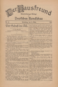 Der Hausfreund : Unterhaltungs-Beilage zur Deutschen Rundschau. 1926, Nr. 48 (11 März)