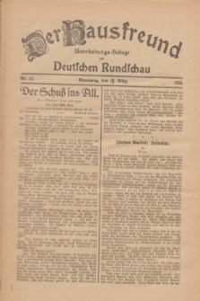 Der Hausfreund : Unterhaltungs-Beilage zur Deutschen Rundschau. 1926, Nr. 52 (15 März)