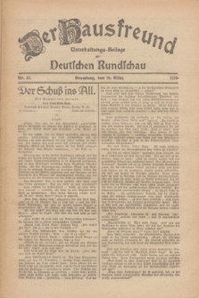 Der Hausfreund : Unterhaltungs-Beilage zur Deutschen Rundschau. 1926, Nr. 53 (19 März)