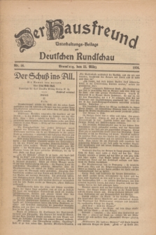 Der Hausfreund : Unterhaltungs-Beilage zur Deutschen Rundschau. 1926, Nr. 56 (23 März)