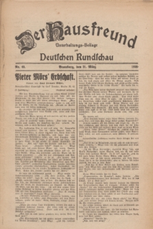 Der Hausfreund : Unterhaltungs-Beilage zur Deutschen Rundschau. 1926, Nr. 60 (31 März)