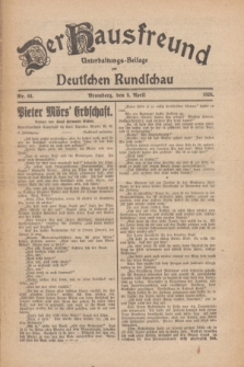 Der Hausfreund : Unterhaltungs-Beilage zur Deutschen Rundschau. 1926, Nr. 64 (9 April)