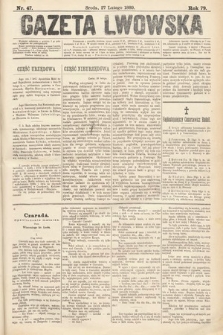 Gazeta Lwowska. 1889, nr 47