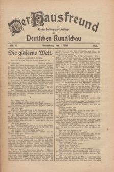 Der Hausfreund : Unterhaltungs-Beilage zur Deutschen Rundschau. 1926, Nr. 83 (7 Mai)