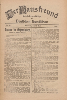 Der Hausfreund : Unterhaltungs-Beilage zur Deutschen Rundschau. 1926, Nr. 93 (22 Mai)