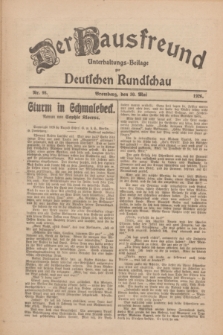 Der Hausfreund : Unterhaltungs-Beilage zur Deutschen Rundschau. 1926, Nr. 98 (30 Mai)