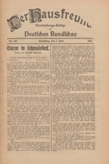 Der Hausfreund : Unterhaltungs-Beilage zur Deutschen Rundschau. 1926, Nr. 100 (3 Juni)