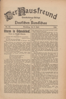 Der Hausfreund : Unterhaltungs-Beilage zur Deutschen Rundschau. 1926, Nr. 106 (12 Juni)