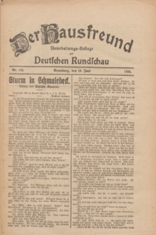 Der Hausfreund : Unterhaltungs-Beilage zur Deutschen Rundschau. 1926, Nr. 110 (18 Juni)