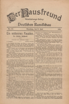 Der Hausfreund : Unterhaltungs-Beilage zur Deutschen Rundschau. 1926, Nr. 114 (23 Juni)