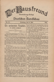 Der Hausfreund : Unterhaltungs-Beilage zur Deutschen Rundschau. 1926, Nr. 115 (24 Juni)