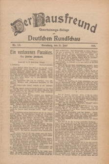 Der Hausfreund : Unterhaltungs-Beilage zur Deutschen Rundschau. 1926, Nr. 116 (25 Juni)