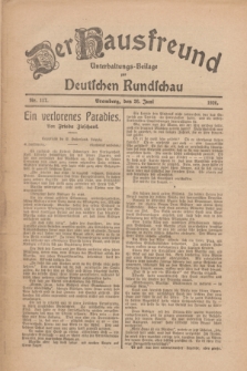 Der Hausfreund : Unterhaltungs-Beilage zur Deutschen Rundschau. 1926, Nr. 117 (26 Juni)