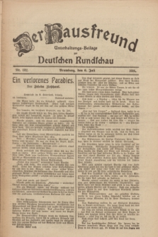 Der Hausfreund : Unterhaltungs-Beilage zur Deutschen Rundschau. 1926, Nr. 122 (6 Juli)