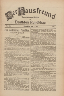 Der Hausfreund : Unterhaltungs-Beilage zur Deutschen Rundschau. 1926, Nr. 123 (7 Juli)