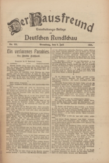 Der Hausfreund : Unterhaltungs-Beilage zur Deutschen Rundschau. 1926, Nr. 125 (9 Juli)