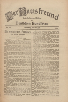 Der Hausfreund : Unterhaltungs-Beilage zur Deutschen Rundschau. 1926, Nr. 126 (10 Juli)