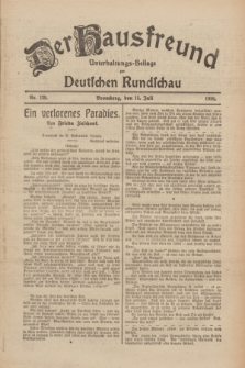 Der Hausfreund : Unterhaltungs-Beilage zur Deutschen Rundschau. 1926, Nr. 129 (15 Juli)