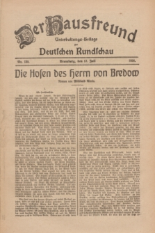 Der Hausfreund : Unterhaltungs-Beilage zur Deutschen Rundschau. 1926, Nr. 130 (17 Juli)