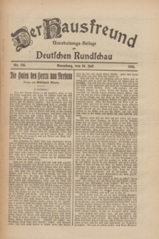 Der Hausfreund : Unterhaltungs-Beilage zur Deutschen Rundschau. 1926, Nr. 135 (24 Juli)