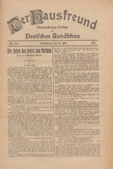 Der Hausfreund : Unterhaltungs-Beilage zur Deutschen Rundschau. 1926, Nr. 136 (25 Juli)
