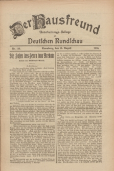 Der Hausfreund : Unterhaltungs-Beilage zur Deutschen Rundschau. 1926, Nr. 150 (13 August)