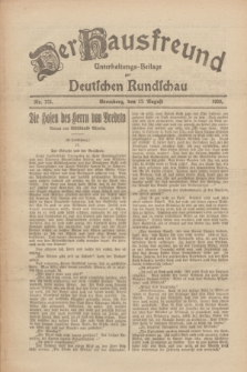 Der Hausfreund : Unterhaltungs-Beilage zur Deutschen Rundschau. 1926, Nr. 153 (17 August)