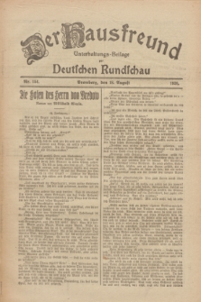 Der Hausfreund : Unterhaltungs-Beilage zur Deutschen Rundschau. 1926, Nr. 154 (18 August)