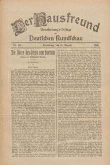 Der Hausfreund : Unterhaltungs-Beilage zur Deutschen Rundschau. 1926, Nr. 155 (19 August)