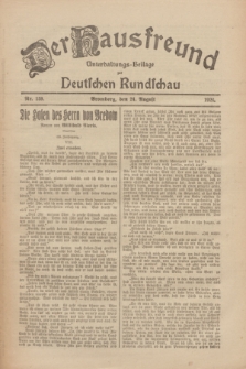 Der Hausfreund : Unterhaltungs-Beilage zur Deutschen Rundschau. 1926, Nr. 159 (24 August)