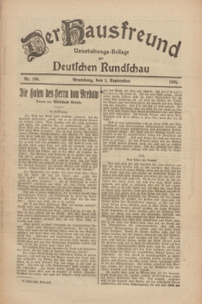 Der Hausfreund : Unterhaltungs-Beilage zur Deutschen Rundschau. 1926, Nr. 166 (1 September)