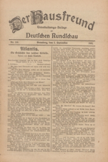 Der Hausfreund : Unterhaltungs-Beilage zur Deutschen Rundschau. 1926, Nr. 169 (5 September)