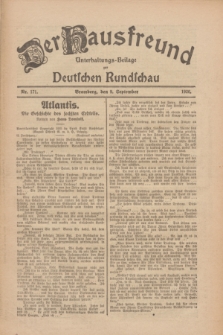 Der Hausfreund : Unterhaltungs-Beilage zur Deutschen Rundschau. 1926, Nr. 171 (9 September)