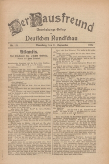 Der Hausfreund : Unterhaltungs-Beilage zur Deutschen Rundschau. 1926, Nr. 179 (21 September)