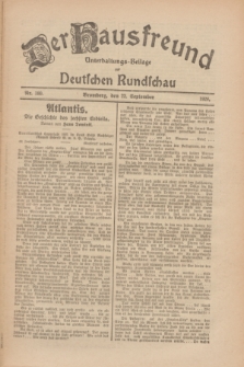 Der Hausfreund : Unterhaltungs-Beilage zur Deutschen Rundschau. 1926, Nr. 180 (22 September)