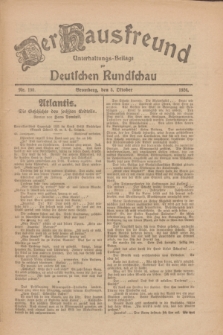 Der Hausfreund : Unterhaltungs-Beilage zur Deutschen Rundschau. 1926, Nr. 190 (5 Oktober)