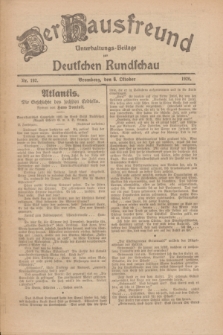 Der Hausfreund : Unterhaltungs-Beilage zur Deutschen Rundschau. 1926, Nr. 192 (8 Oktober)