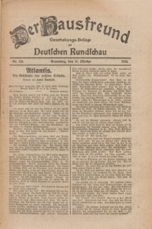 Der Hausfreund : Unterhaltungs-Beilage zur Deutschen Rundschau. 1926, Nr. 195 (12 Oktober)