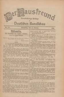 Der Hausfreund : Unterhaltungs-Beilage zur Deutschen Rundschau. 1926, Nr. 197 (14 Oktober)