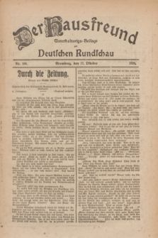 Der Hausfreund : Unterhaltungs-Beilage zur Deutschen Rundschau. 1926, Nr. 199 (17 Oktober)