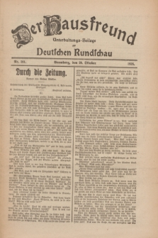 Der Hausfreund : Unterhaltungs-Beilage zur Deutschen Rundschau. 1926, Nr. 201 (20 Oktober)