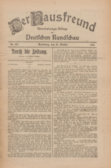 Der Hausfreund : Unterhaltungs-Beilage zur Deutschen Rundschau. 1926, Nr. 203 (22 Oktober)