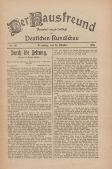 Der Hausfreund : Unterhaltungs-Beilage zur Deutschen Rundschau. 1926, Nr. 204 (23 Oktober)